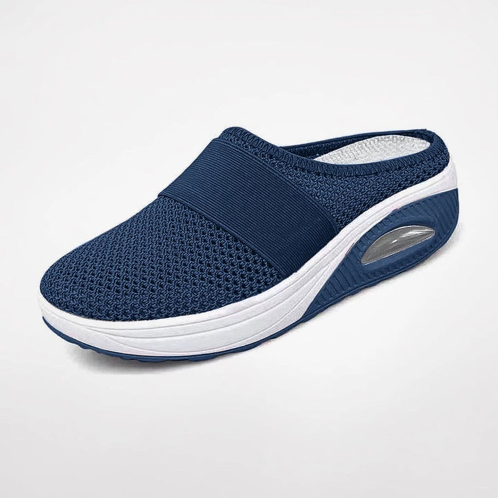 dames slip-on sneaker muil met luchtzool in blauw