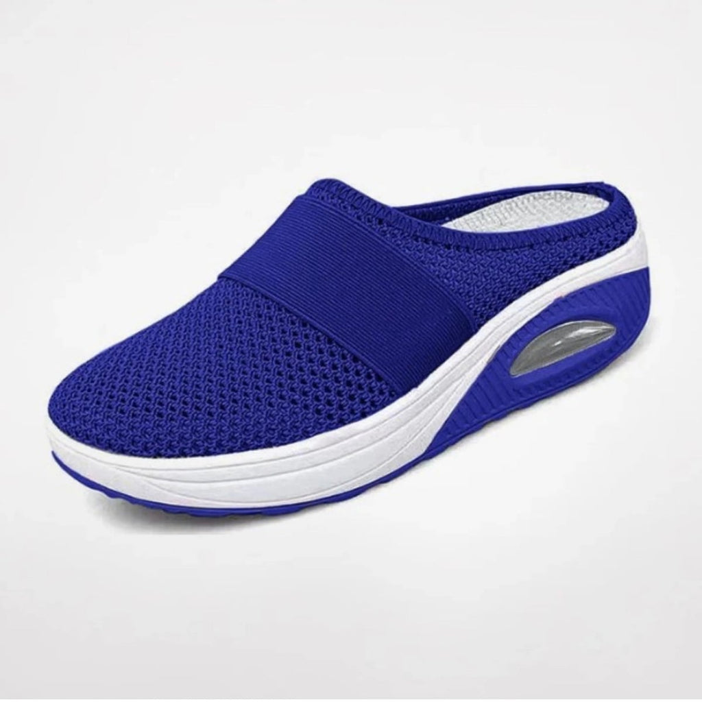 dames slip-on sneaker muil met luchtzool in lichtblauw