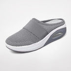 dames slip-on sneaker muil met luchtzool in lichtgrijs