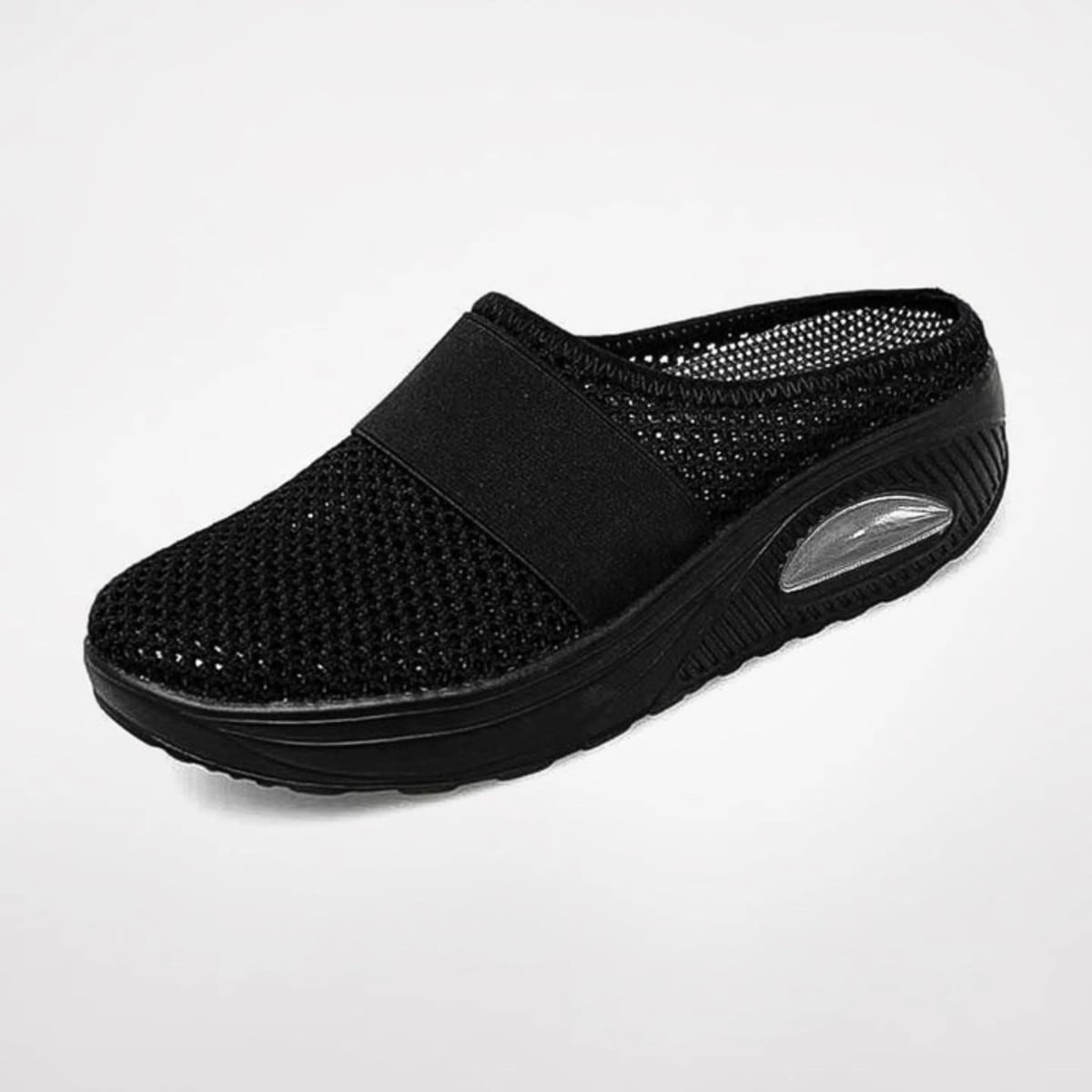 dames slip-on sneaker muil met luchtzool in zwart