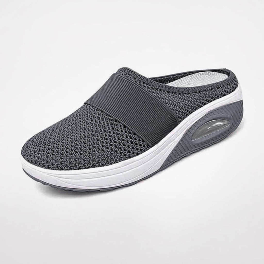 dames slip-on sneaker muil met luchtzool in donkergrijs