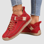 dames sneaker met brede pasvorm in rood (bijna uitverkocht!)
