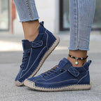 dames sneaker met brede pasvorm in blauw (bijna uitverkocht!)