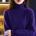 dames trui met coltrui in violet