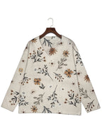 dames trui met v-hals en bloemenprint