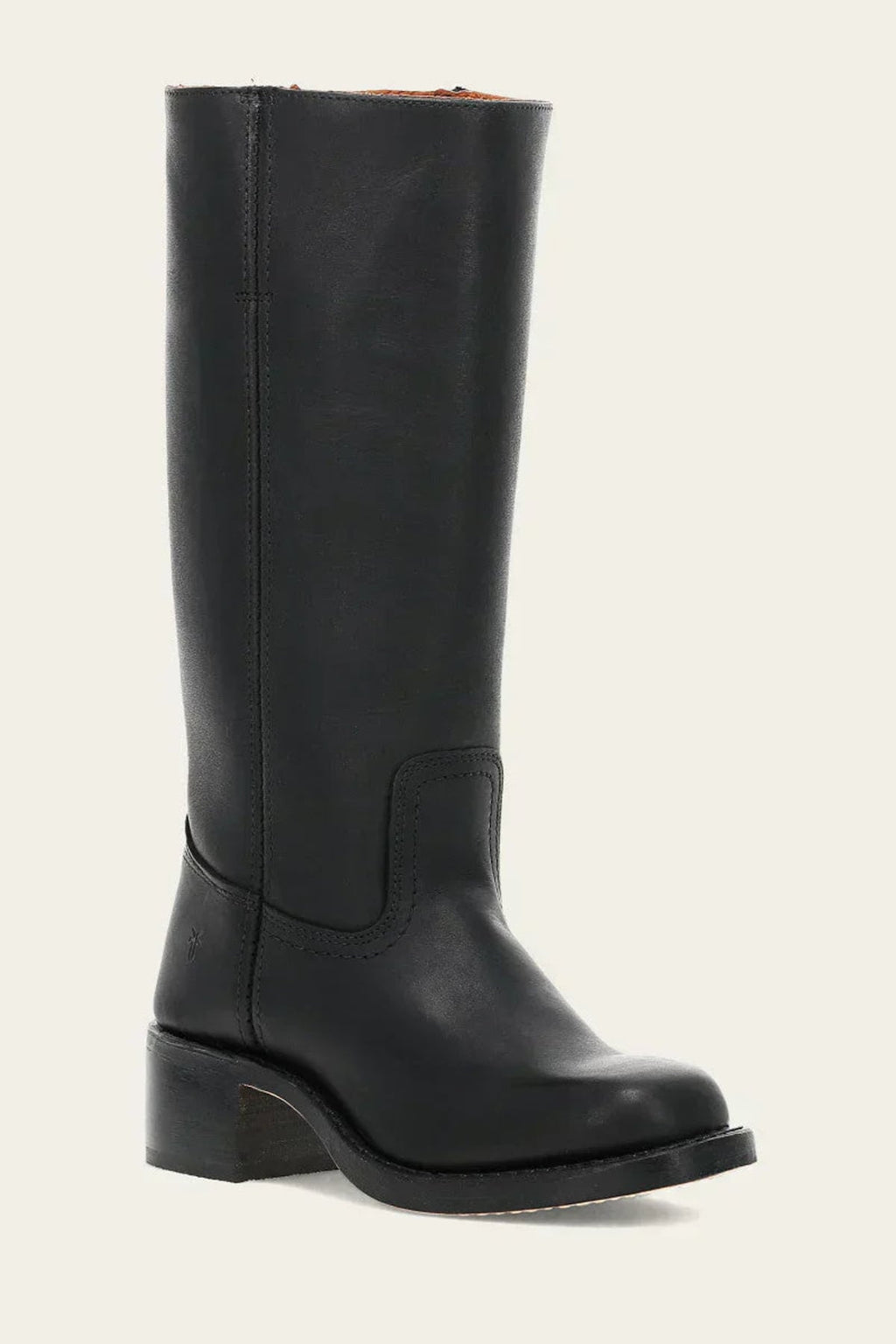 dames western kniehoge laars met blokhak in zwart
