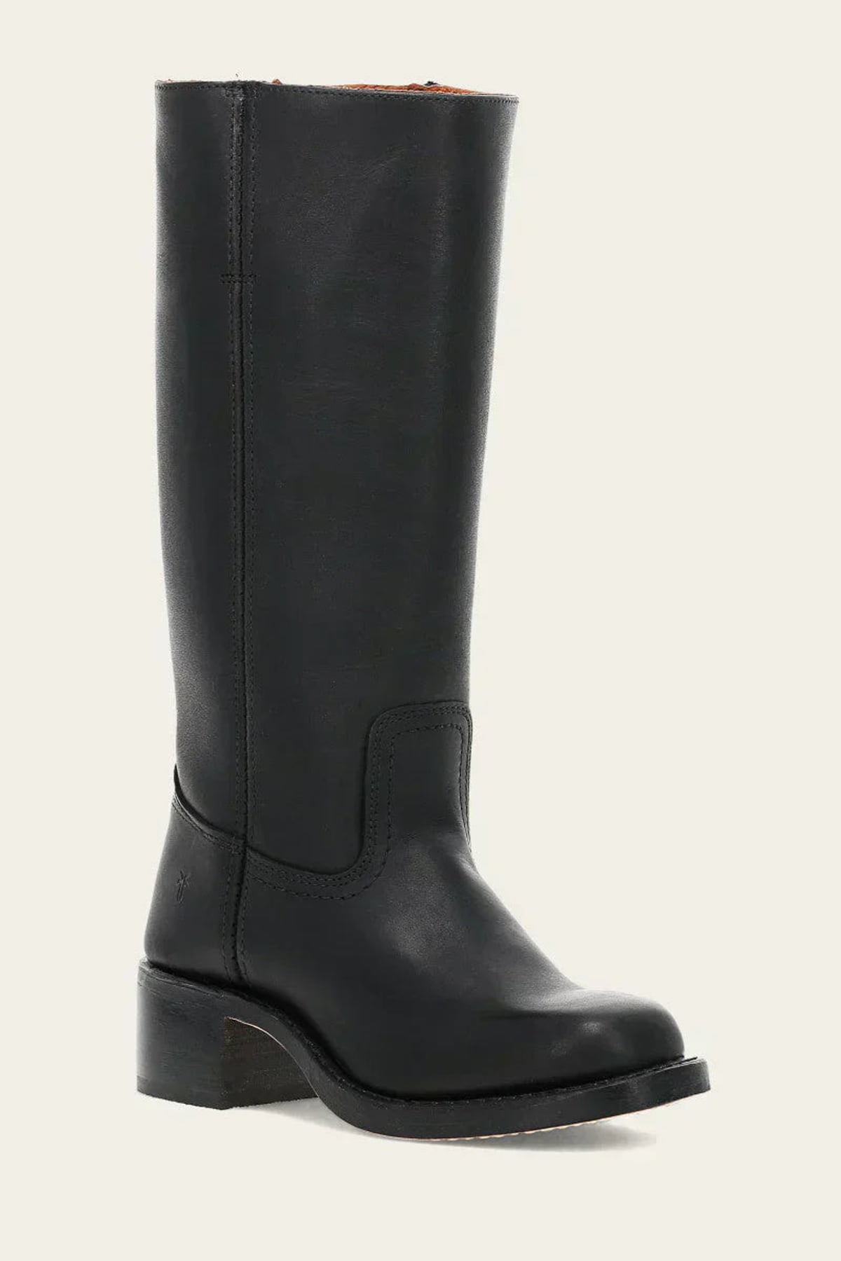 dames western kniehoge laars met blokhak in zwart