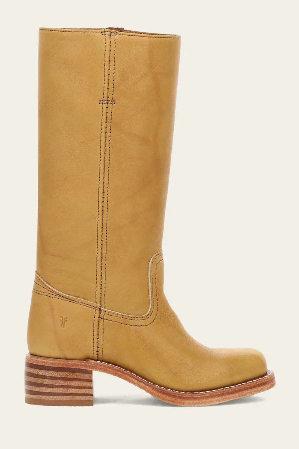 dames western kniehoge laars met blokhak in geel
