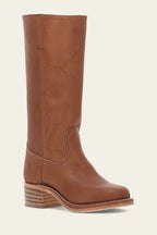 dames western kniehoge laars met blokhak in bruin