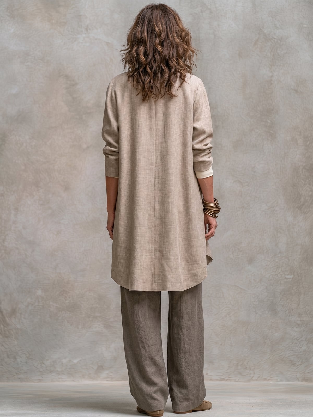 dames wide leg broek met elastische taille