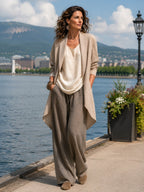 dames wide leg broek met elastische taille