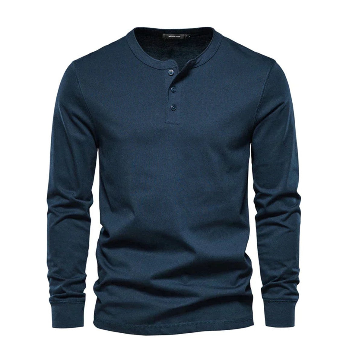 henley shirt heren klassiek in marineblauw voor heren
