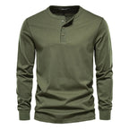 henley shirt heren klassiek in groen voor heren