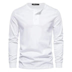 henley shirt heren klassiek in wit voor heren