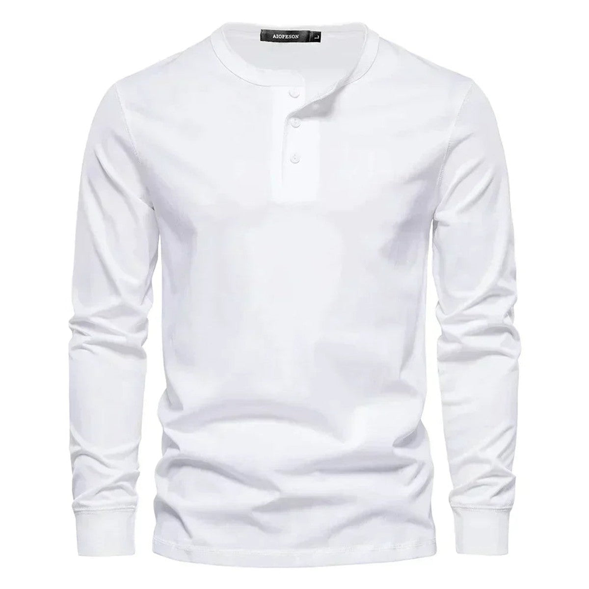 henley shirt heren klassiek in wit voor heren