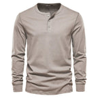 henley shirt heren klassiek in beige voor heren