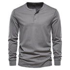 henley shirt heren klassiek in donkergrijs voor heren