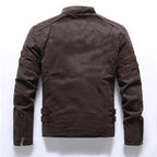 heren biker jack met staande kraag 