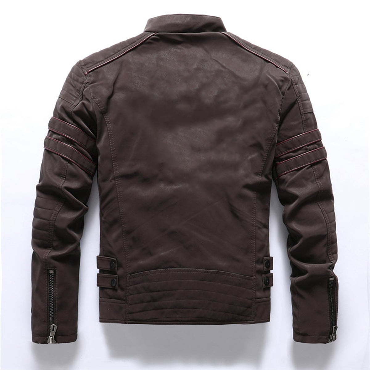 heren biker jack met staande kraag 