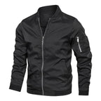 heren bomber jacket met rits zwart