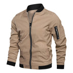 heren bomber jacket met rits kaki