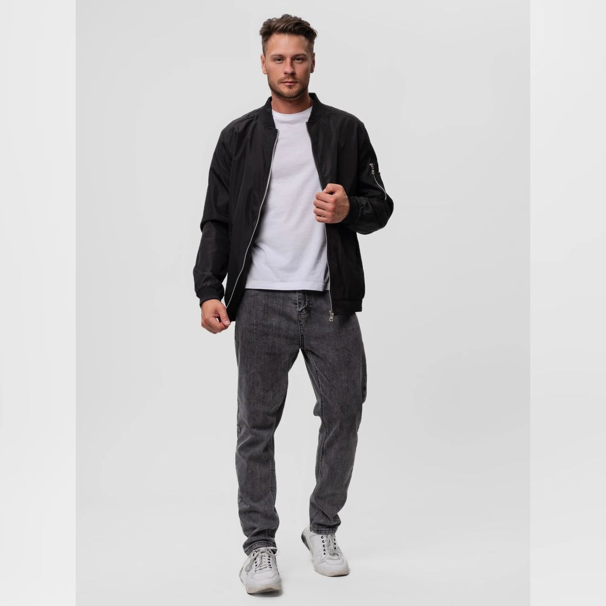 heren bomber jacket met rits