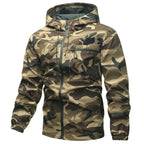 heren camouflage jas met capuchon Olijfgroen