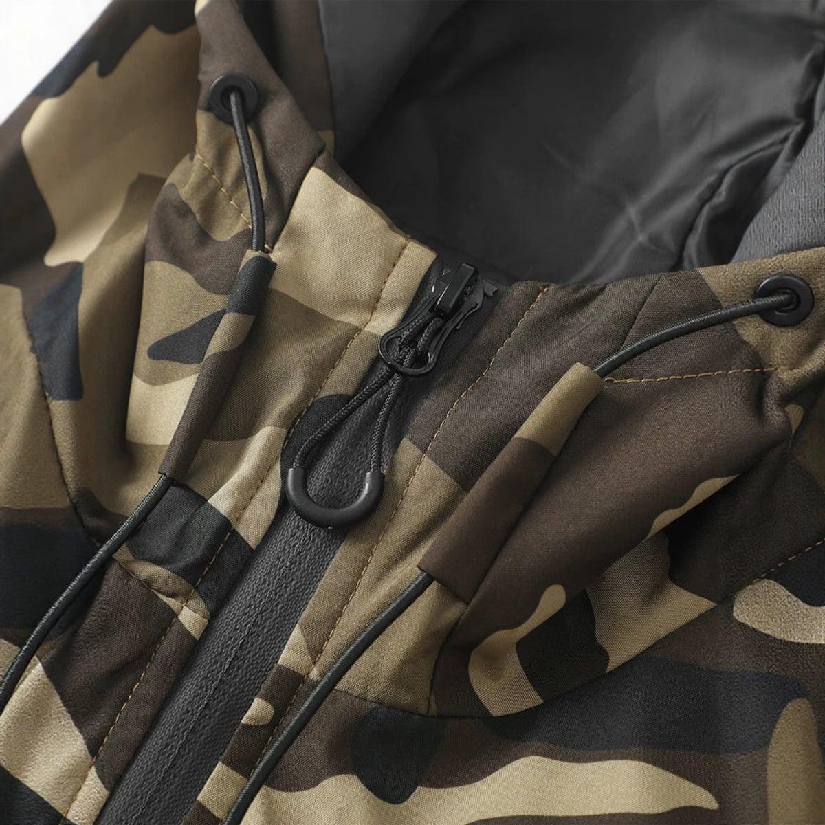 heren camouflage jas met capuchon