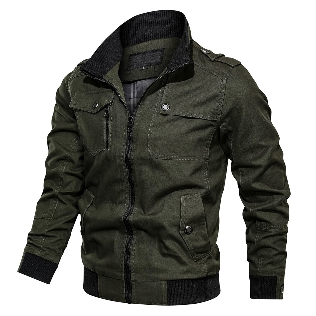 heren casual jas met ritssluitingen