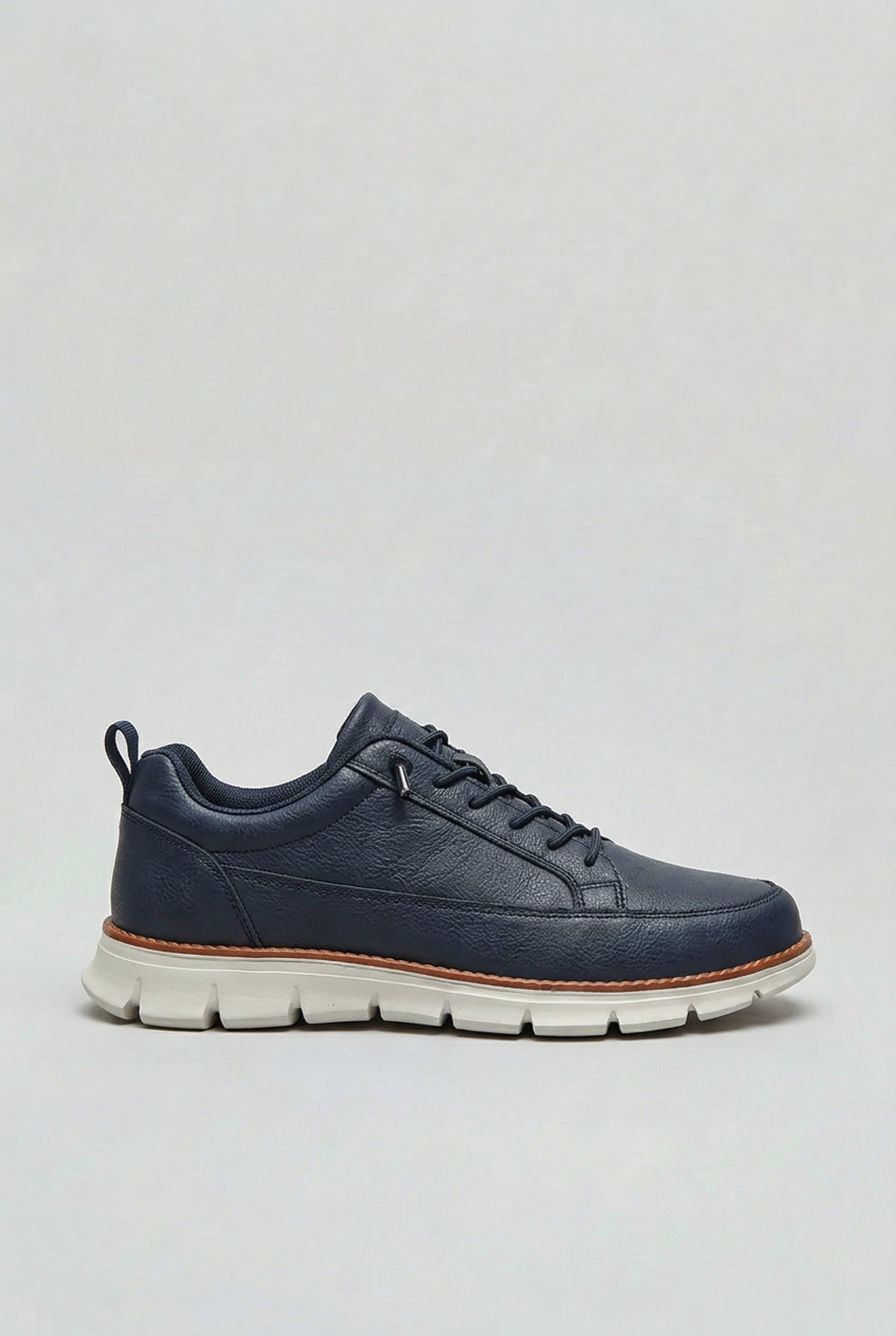 heren casual sneakers met vetersluiting in marine