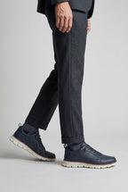heren casual sneakers met vetersluiting in marine