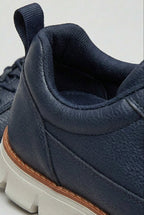 heren casual sneakers met vetersluiting in marine