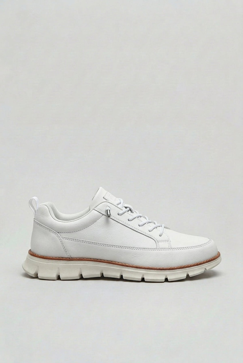 heren casual sneakers met vetersluiting in wit