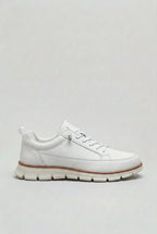 heren casual sneakers met vetersluiting in wit