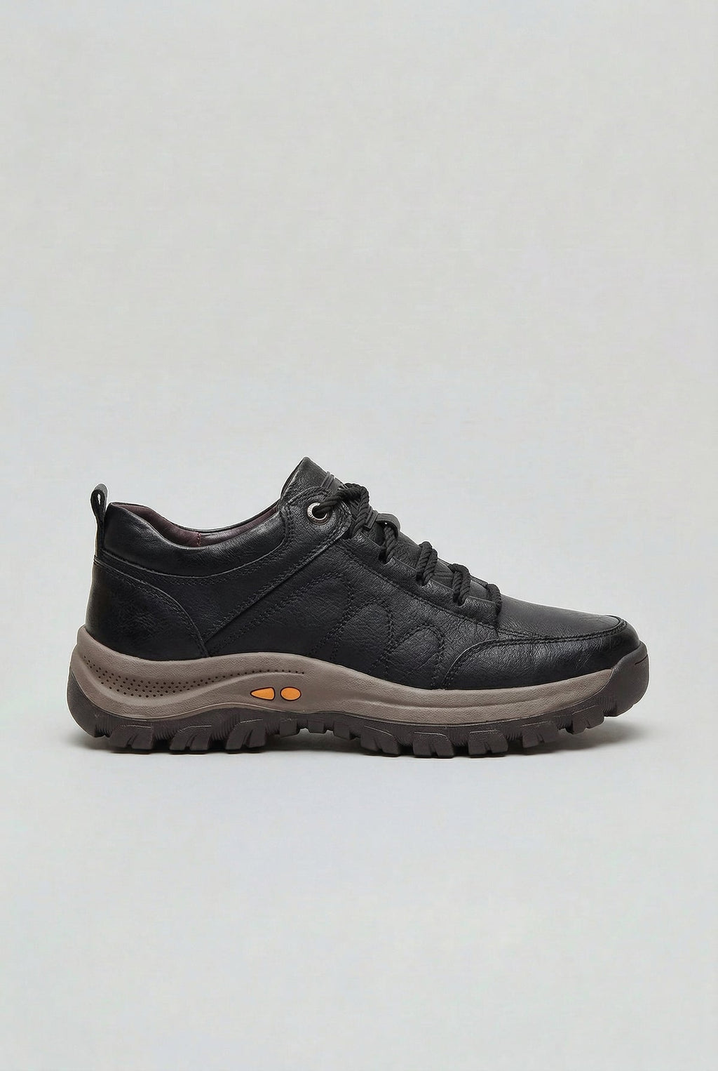 heren casual veterschoen met gedempt voetbed in zwart