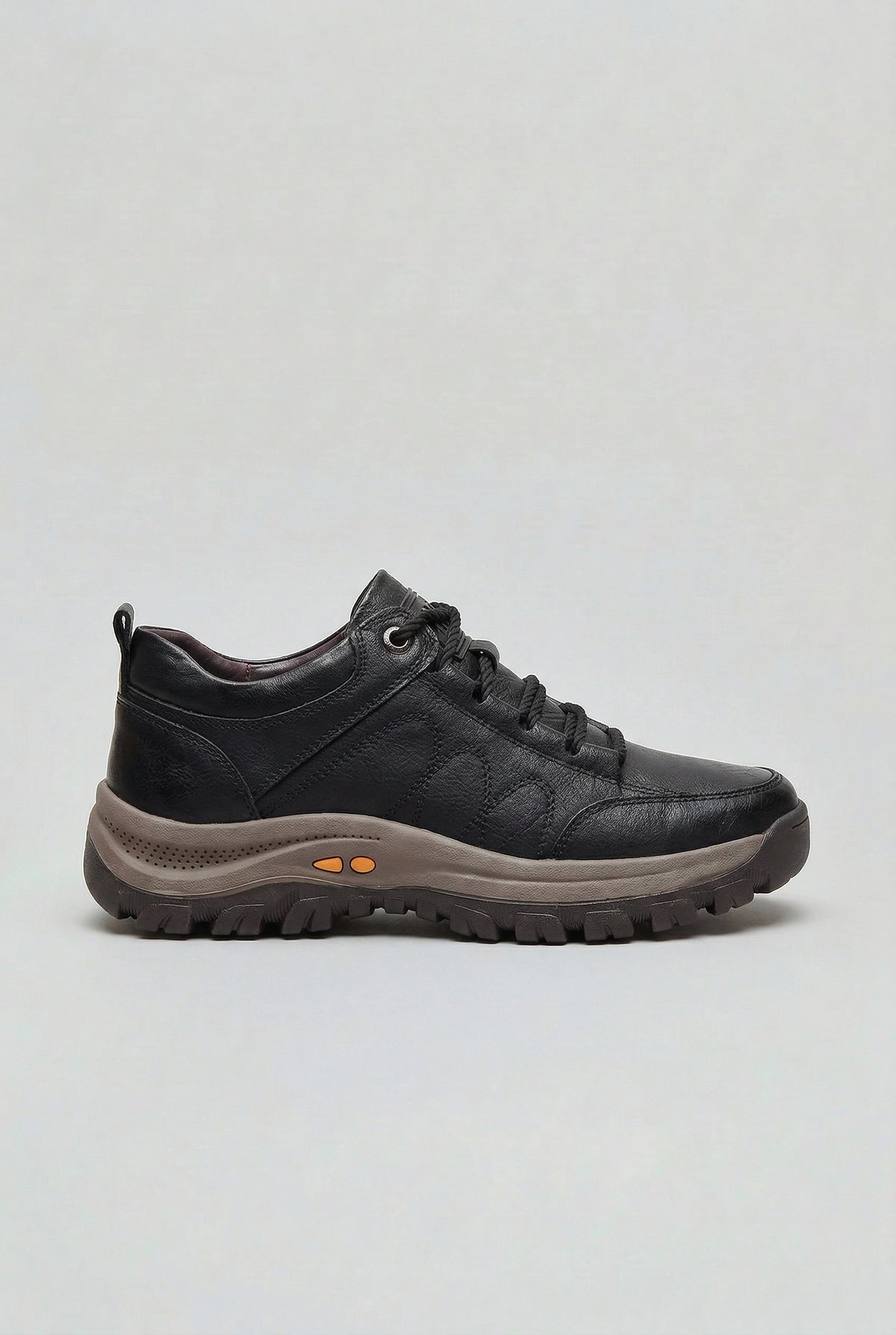 heren casual veterschoen met gedempt voetbed in zwart