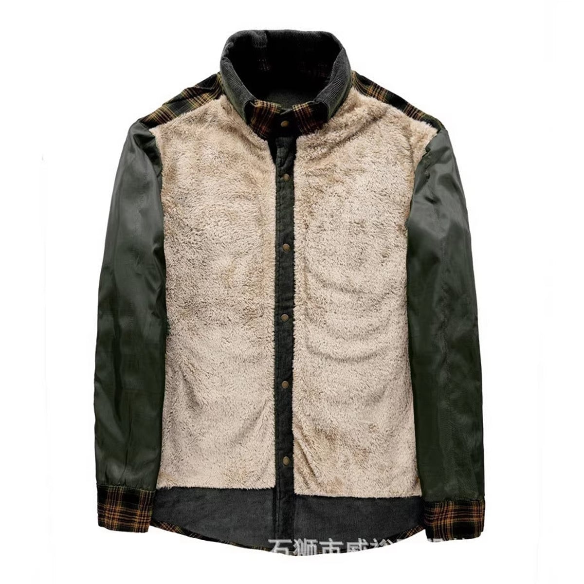 heren geruite overshirt jas met zakken