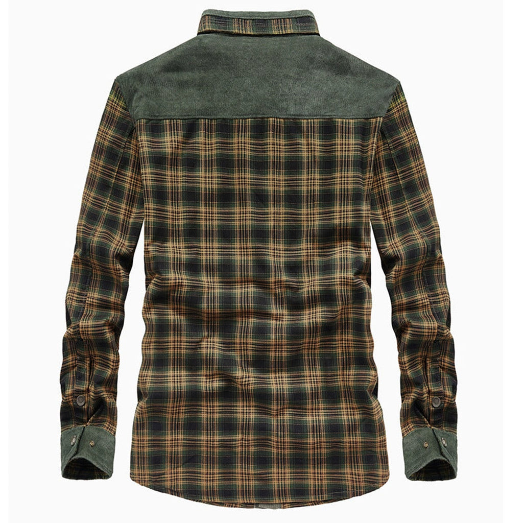 heren geruite overshirt jas met zakken