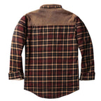 heren geruite overshirt met teddyvoering