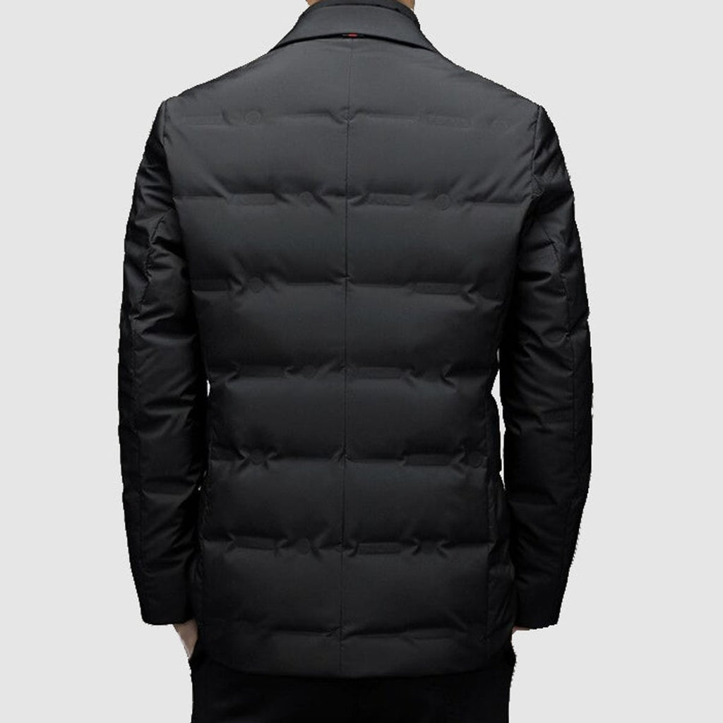 heren getailleerde parka jas met revers