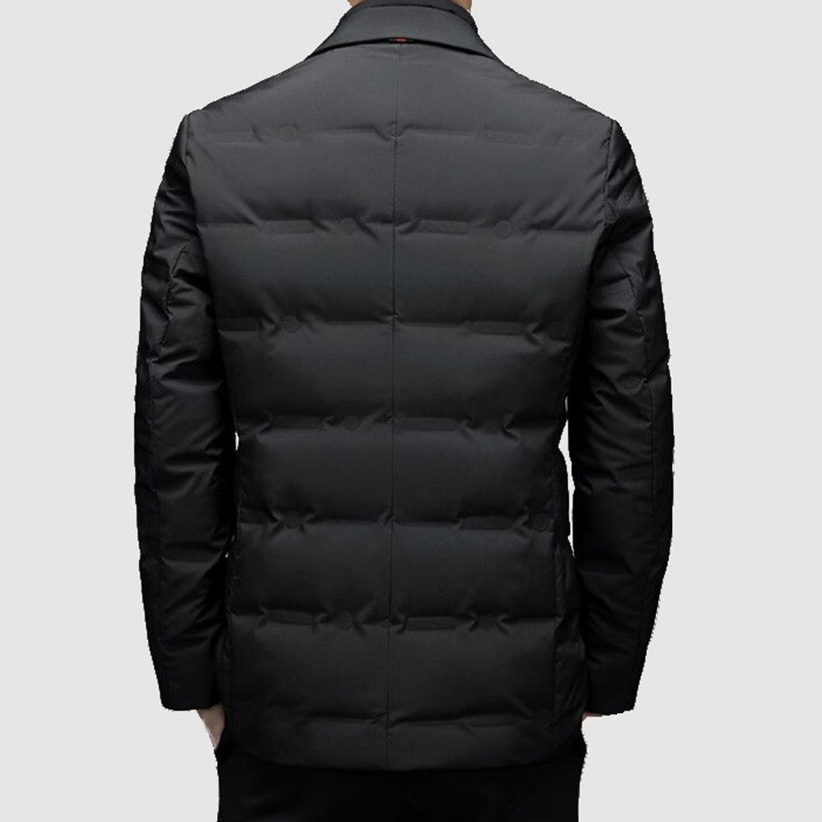 heren getailleerde parka jas met revers