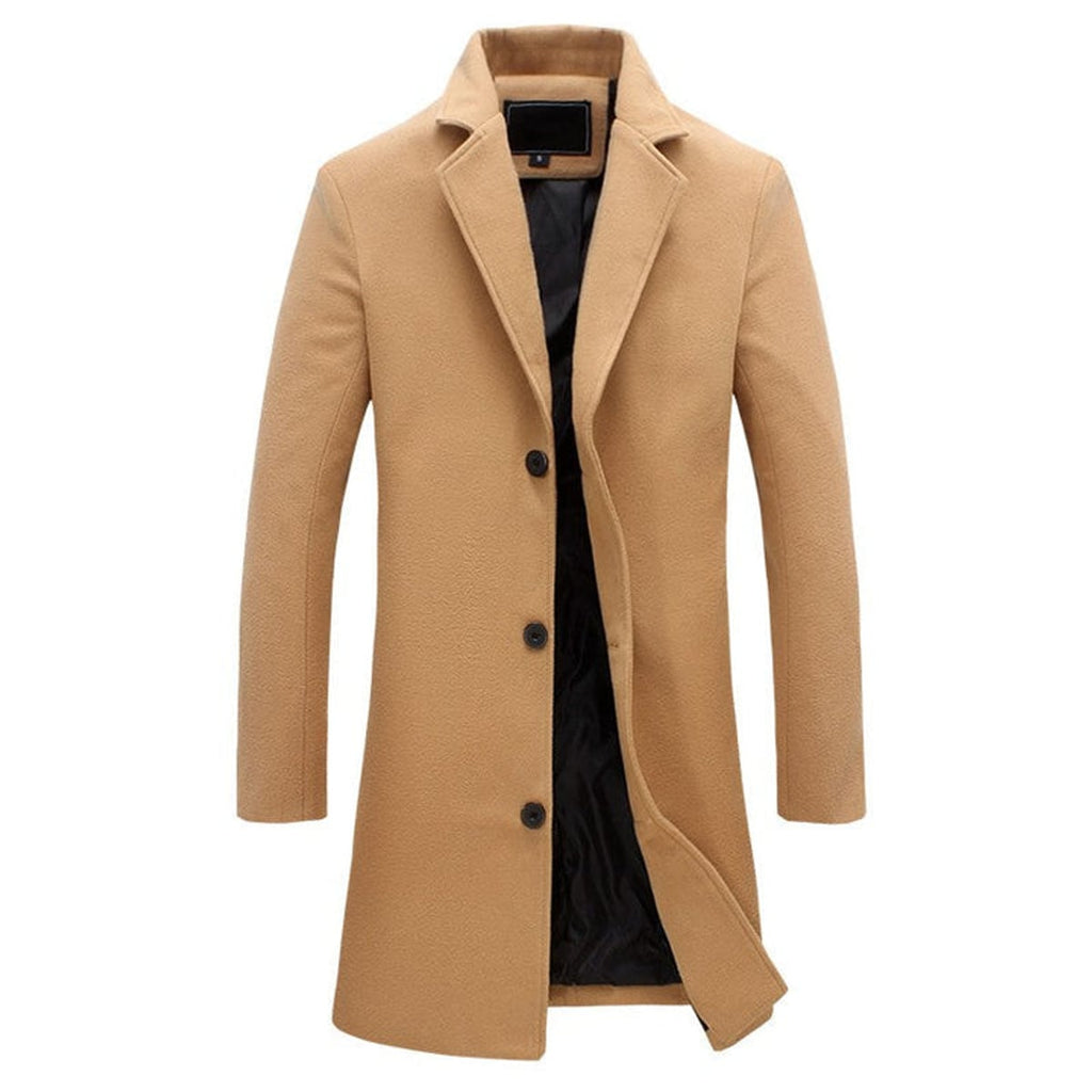 heren getailleerde winterjas khaki
