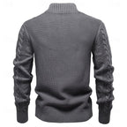 heren getailleerde zip-up cardigan met staande kraag