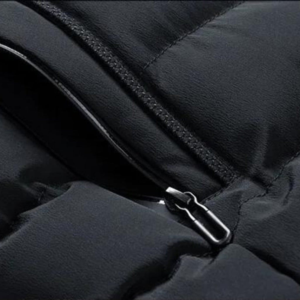 heren gewatteerd vest met afneembare capuchon