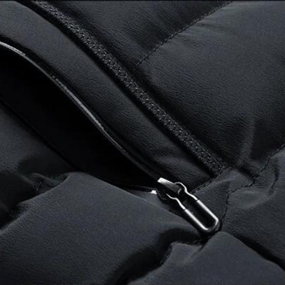 heren gewatteerd vest met afneembare capuchon