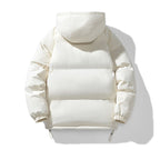 heren gewatteerde pufferjas met capuchon in beige