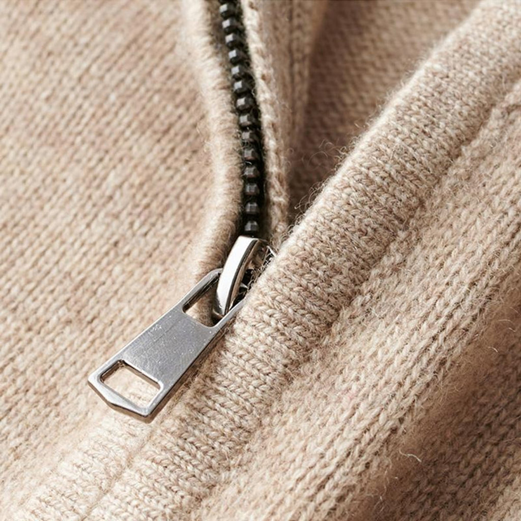 heren half-zip pullover met staande kraag