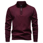 heren halfzip trui met staandboordje