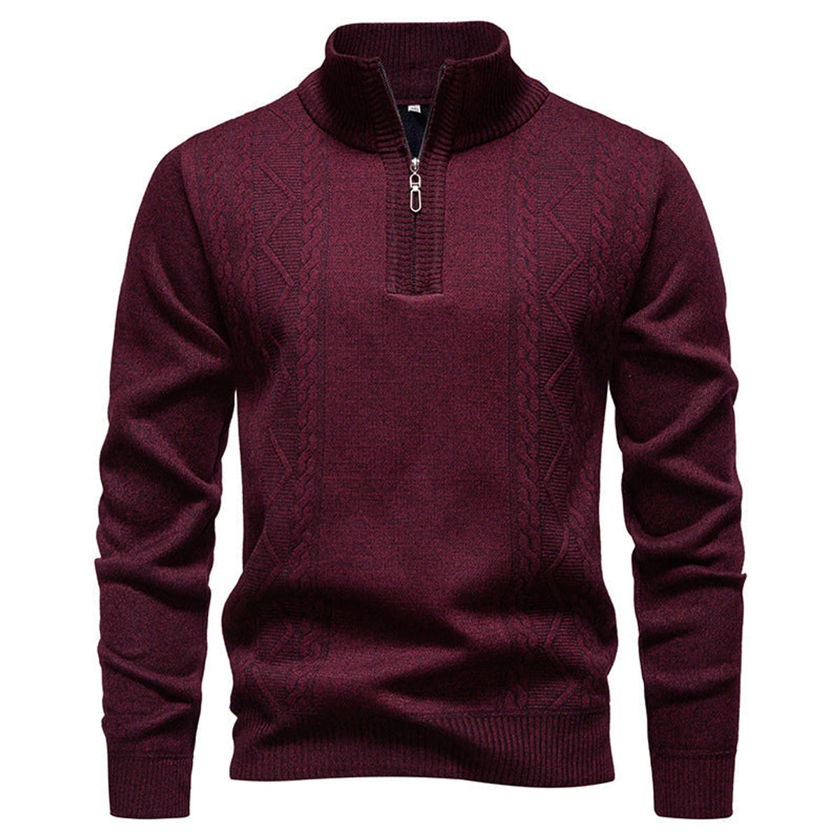 heren halfzip trui met staandboordje