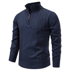 heren halfzip trui met staandboordje